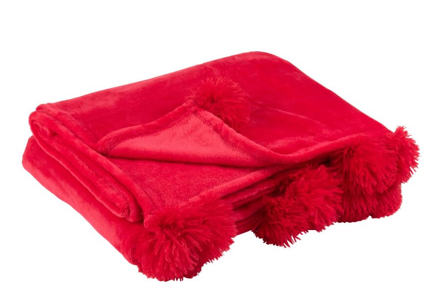 Couverture plaid fuchsia PUMPLIA contre le froid hivernal à la maison
