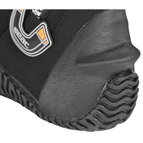 SEAC Basic HD, Füßlinge aus 5 mm Neopren und Fester Laufsohle, schwarz, L