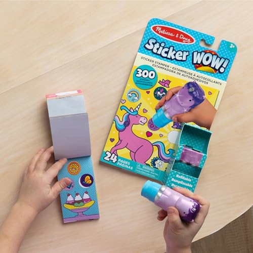 Sticker Wow Melissa & Doug licorne cahier activité enfant et rouleau autocollants - 2