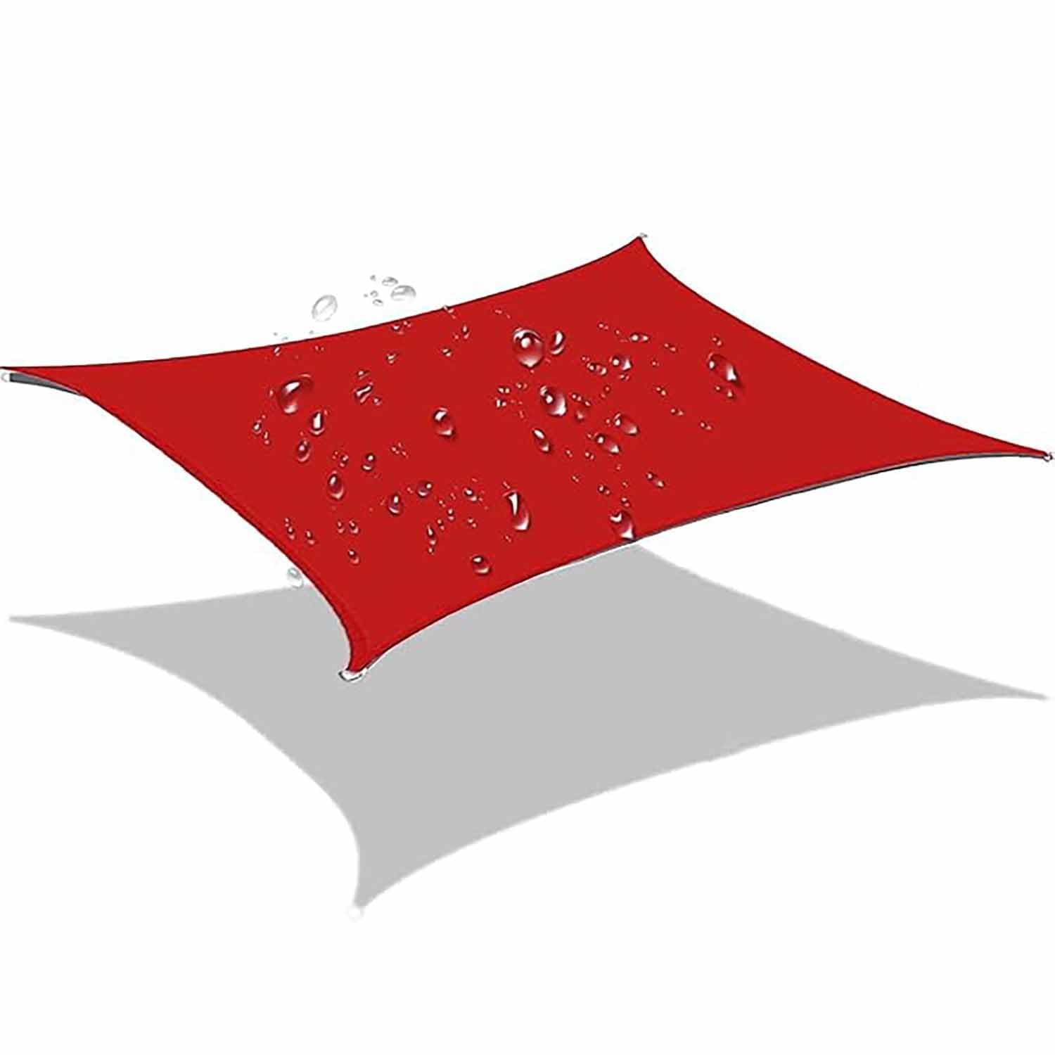 Voile d'ombrage rectangulaire imperméable 5x5m anti UV pour cour et patio