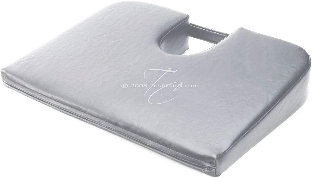 TUSH CUSH Home Office Orthopedic Large Computer Ergonomic Seat Cushion Original - Black Velour Fabric