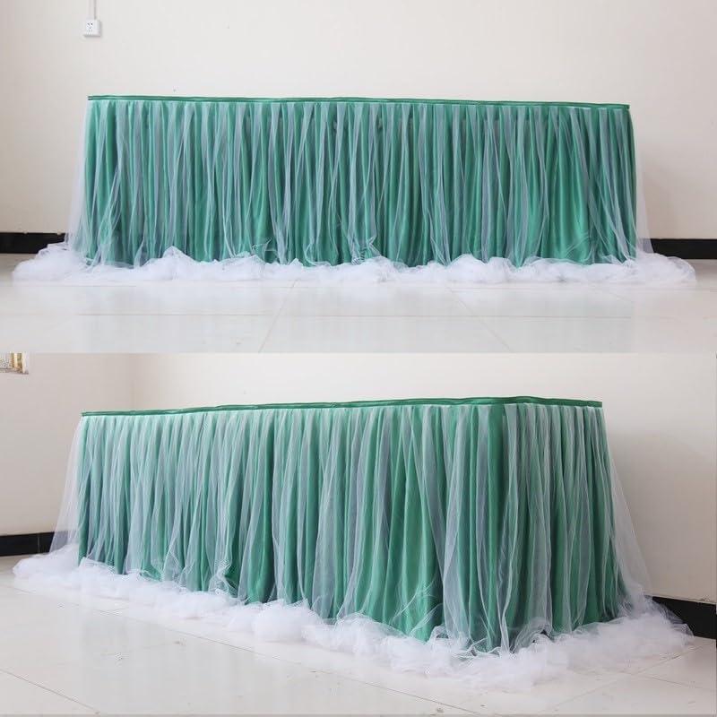 Table Skirt Tulle Tutu Table Skirt For Party Wedding Home Decoration Birthday/Table(Wine Red)