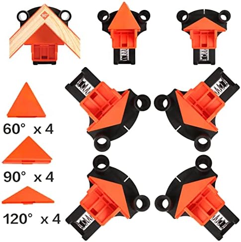 Corner Clamps For Woodworking 90 Degree Clamp Right Angle Clamp Wood Clamps For Woodworking Tools Wood Clamps Woodworking Clamps 60/90/120 Degree 4PCS