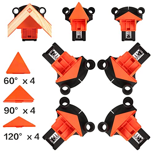 Corner Clamps For Woodworking 90 Degree Clamp Right Angle Clamp Wood Clamps For Woodworking Tools Wood Clamps Woodworking Clamps 60/90/120 Degree 4Pcs #TOP1