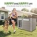 Large Wooden Dog House Outdoor, XL Weatherproof Dog Houses with Adjustable Vent Windows, Alloy Chew-Resistant Frame, Removable Floor for Medium & Large Dogs (43.3