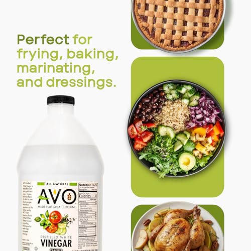 AVO 1 Gallon (128 oz) Pure Natural Distilled White Vinegar - 5% Acidity (2 pack)