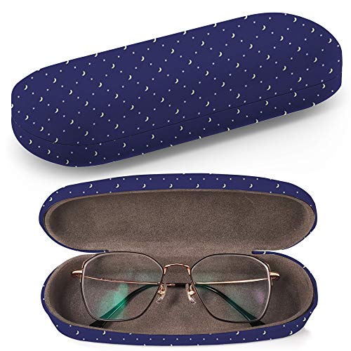 Preisvergleich Produktbild Hardcase Brillenetui Sonnenbrillenetui Brillenbox Kunststof Clamshell-Art-Brillen-Fall mit Brille-Reinigungstuch (Dark Stars Moon)