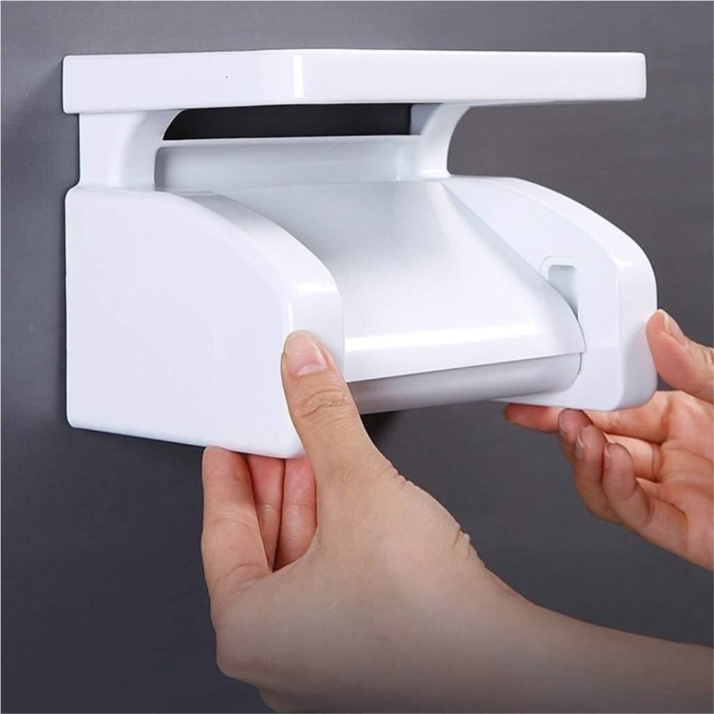 TOWINE Toilet Paper Holder Paper Towel Dispenser with Stand Punch-Free Toilet Paper Dispenser Modern and Simple Wall-Mounted Toilet Roll Dispenser Toilet Paper Holder Wall Bathroom Accessories