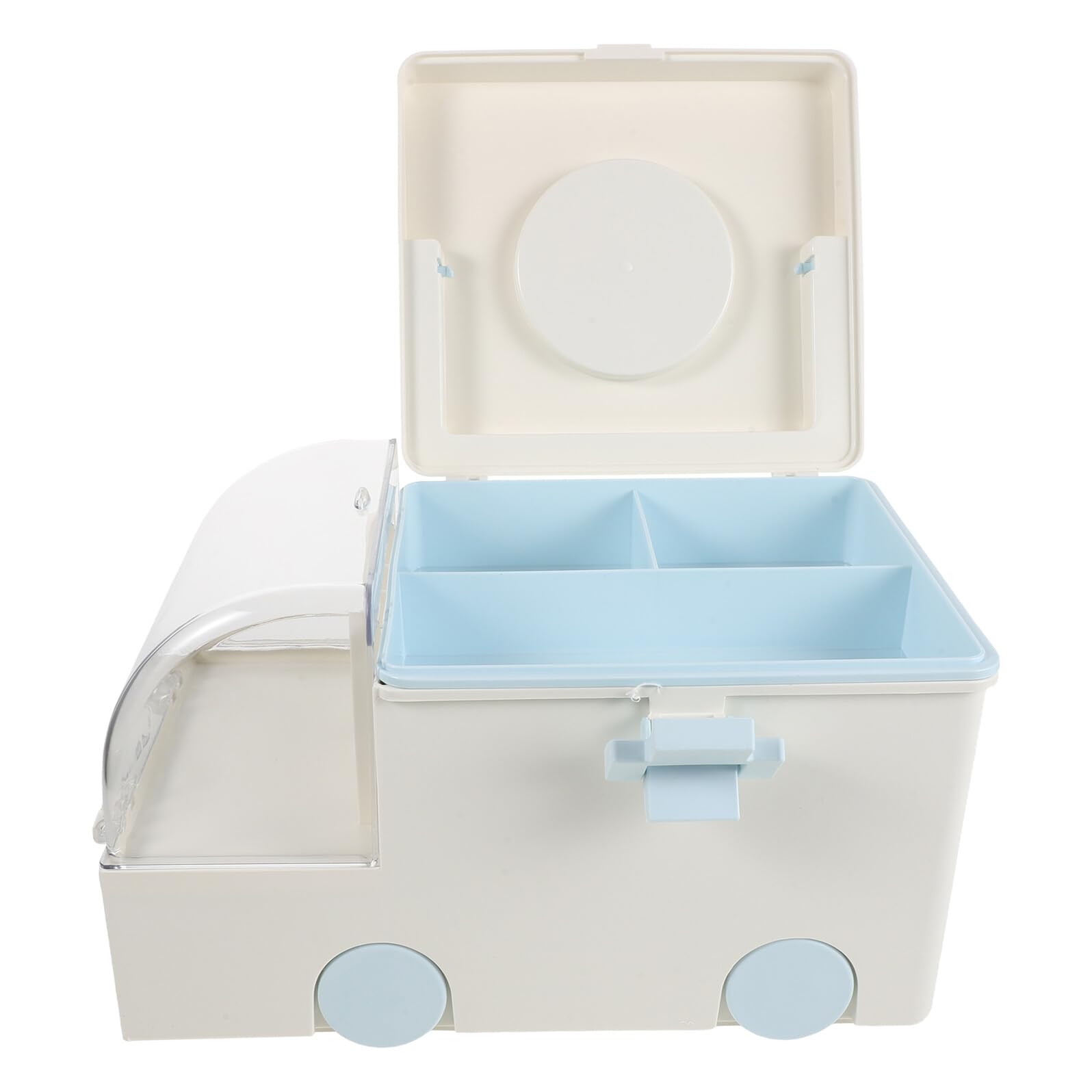 Caja Organizadora de Medicamentos de Plástico Grande para Primeros Auxilios en Casa, Maletín Portátil con Asa y Compartimentos, Almacenamiento Multifuncional para Emergencia, 30,5