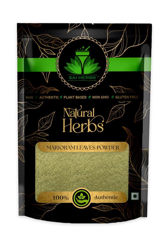 SAI HERBS MARJORAM LEAVES POWDER (TEA CUT FORMAT) MARVA POWDER MARUA THAI BASIL PABRI (1