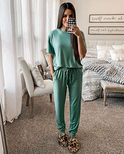 PRETTYGARDEN Women's Two Piece Sets 2025 Summer Spring Jogger Pants Travel Vacation Lounge Outfits Airplane Matching Clothes