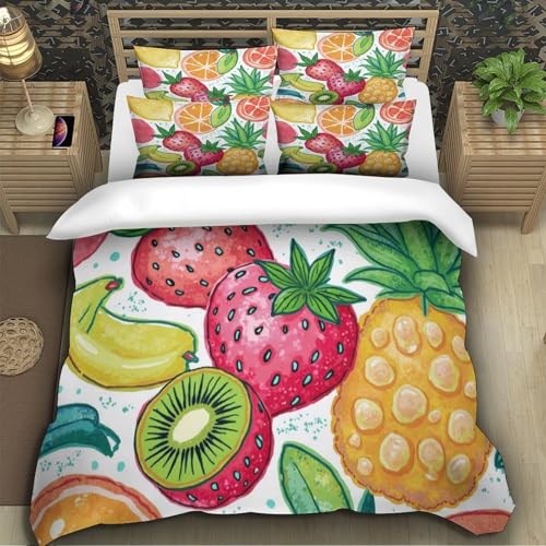 Housse de couette microfibre inaltérable 260x220 imprimé 3D - 5