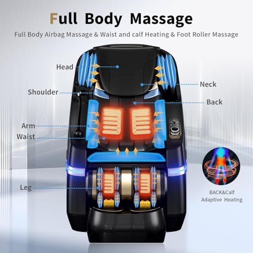 Full Body Zero Gravity Massage Chair, 51'' SL Track with 3 Levels Zero Gravity & Body Scan, 20 Auto Massage Programs, 3D Shiatsu Deep Tissue Massage, Foot Rollers, Airbag, Heating, Yoga Stretch - Image 2