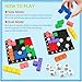 STEM Puzzle Game The Brain Square With 160000+ Solutions Pattern Matching Blocks Brain Teaser Toy Roll Dice & Race Your Opponent to Fill Grid Travel Game for Kids & Teens Back To School Birthday Gift