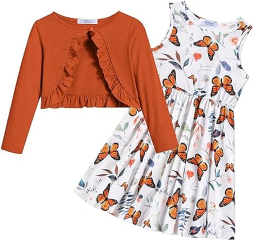 Arshiner Mädchen Kleider Bolero Kinder Ärmelloses Kleid mit...