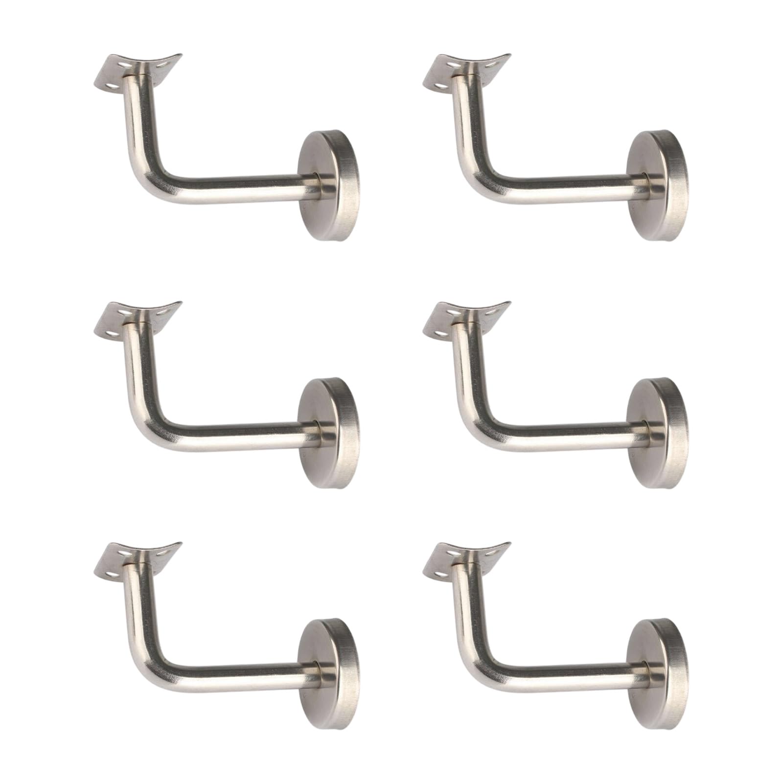 6Pcs Staircases Brackets Replacement Heavy Duty Wall Mounted Stair Holder with Screws for Enhances Stainless Steel Stair Handrail Bracket