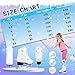 LEVYTEMP Women's/Girls Figure Ice Skates - Youth White Snowflake Figure Skating Shoes with Two Insoles - Comfortable, Safe Indoor Outdoor Rink Size US 5.5