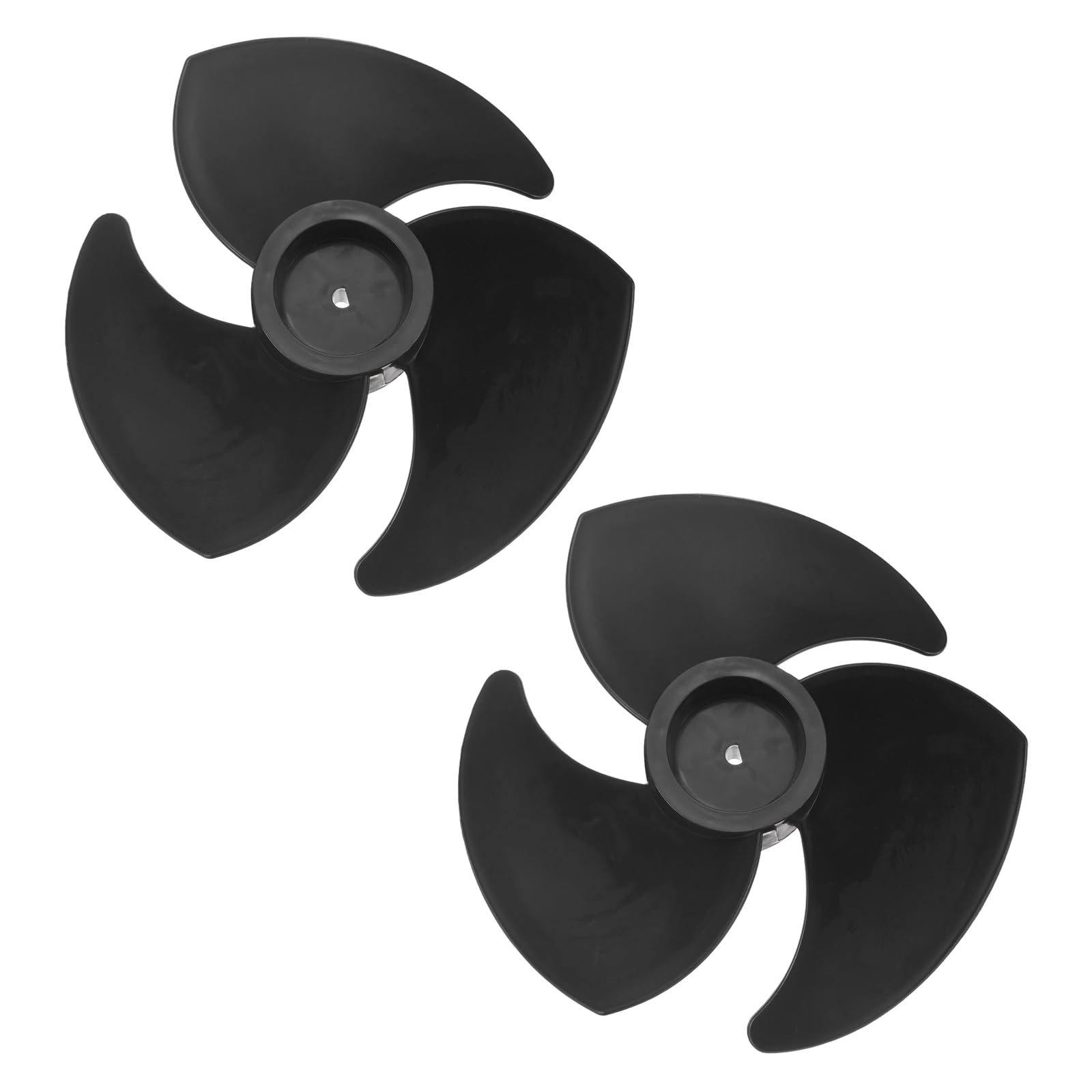 sourcing map 2Pcs Plastic Fan Blade (OD: 7 Inch) - Universal Circulation Fan Blade Three Leaves Replacement Household Electric Leaves for Kitchen Bedroom Warehouse, Black