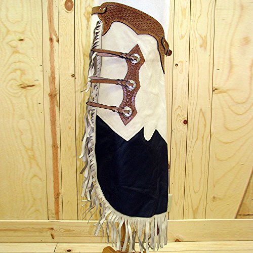 HILASON Bull Riding Chinks Pro Rodeo Western Smooth Leather | Handmade Chaps for Adults Hand Tooled Adult