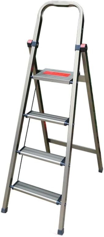Step Stool Aluminum Alloy Stepladders,Three Step Ladder Four Step One-Sided Ladder Convenience Store Aluminum Alloy Stepladders Step Ladder/a/49.5 X 61 X 109Cm