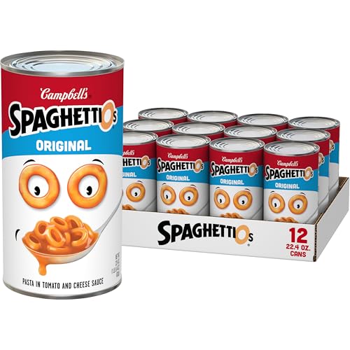 SpaghettiOs Original Canned Pasta, Healthy Snack for Kids and Adults, 22.4 OZ Can (Pack of 12)