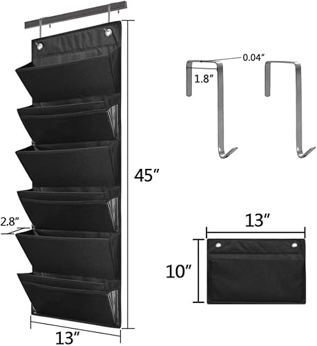 Miniatura 4 de Eamay Organizador de archivos colgantes para montaje en pared, tabla de bolsillo de almacenamiento para colocar sobre la puerta, suministros de