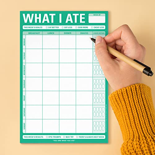 Knock Knock Magnetic What I Ate Pad, Meal Tracker Note Pad With Magnet, 6 X 9-Inches #TOP4