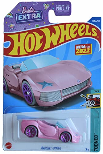 Hot Wheels Barbie Extra Tooned 5/5 voiture rose à offrir pour anniversaire fille et garçon