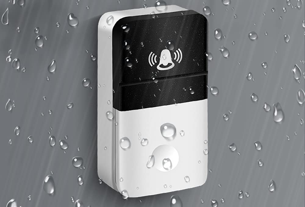 Timbre InaláMbrico Kit De Timbre De Puerta Inalámbrico Enchufable De Pared a Prueba De Agua IP47 con Alcance De 80 M 38 Timbres De Volumen De 4 Niveles Y Luz LED Blanca Adecuado para Viviendas