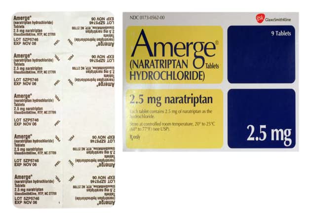 Amazon Pharmacy: GlaxoSmithKline AMERGE 2.5 MG TABLET (1 Tablet) 