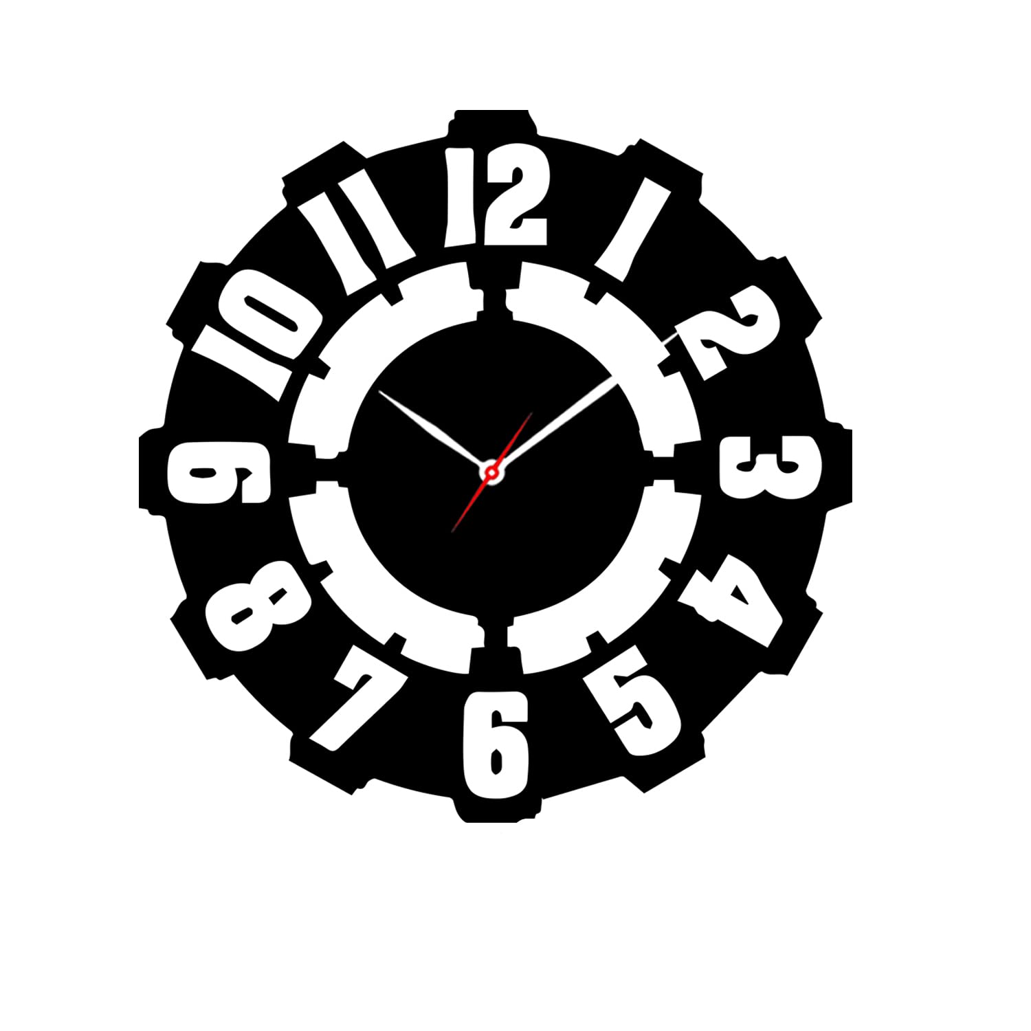 Buy PBG MDF Wooden Wall Clock for Home & Office, Decorative Designer