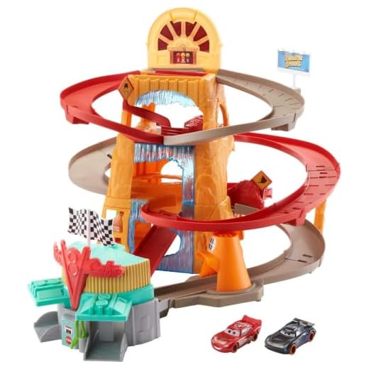 ​Disney and Pixar Cars Toys, Playset with 2 Vehicles, Radiator Springs Mountain Race ​​​