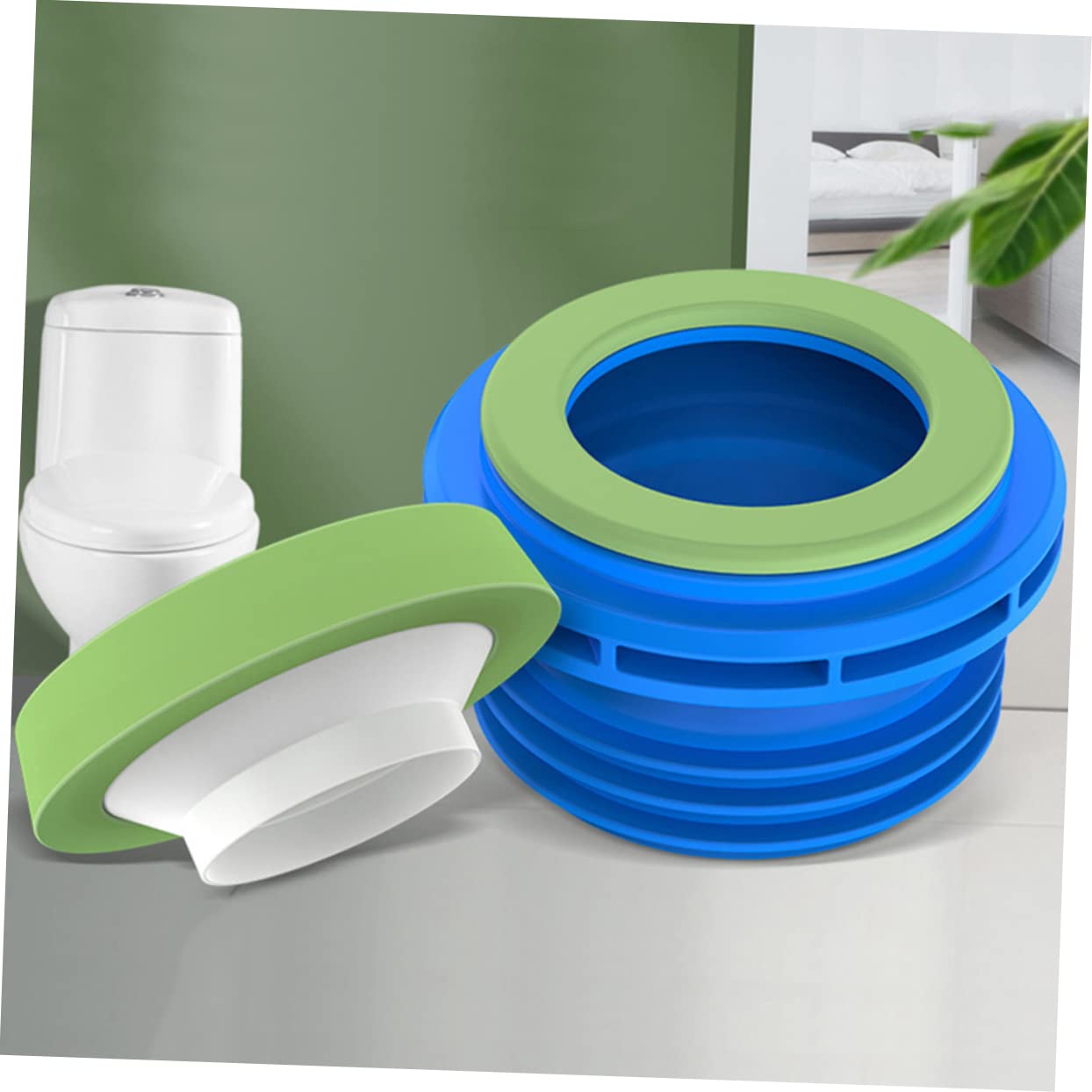 Artibetter 2pezzi Guarnizione Flangia Per Wc e Antiodore Anello Cera Con Rivestimento Per Installazione Facile e Sicura Compatibile Con La Maggior Dei Gabinetti