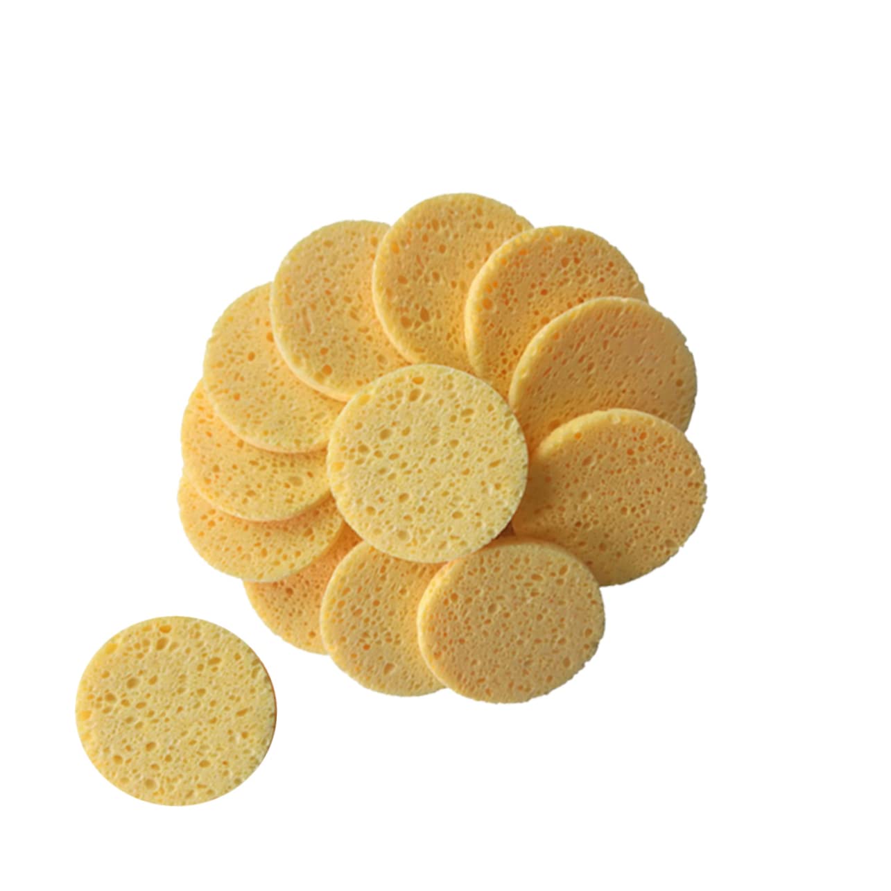 MAGICLULU 3 Set Di Dischetti Struccanti in Morbido Cotone Per Il Viso Dischetti Rotondi Spugna Per Il Trucco 80x8 Mm 20 Pezzi*3