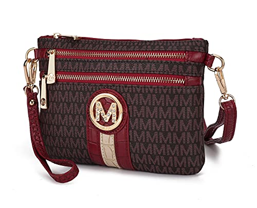 Image of MKF Collection Crossbody Bag for Women, American Flag Shoulder Bag, Vegan Leather Wristlet Bag Handbag Purse by Mia K