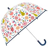 Stephen Joseph, Clear Color Changing Bubble Umbrella, Toddler Bubble Umbrella with Dome Canopy, Kids Wind and Rain Protection Umbrella, Fruit