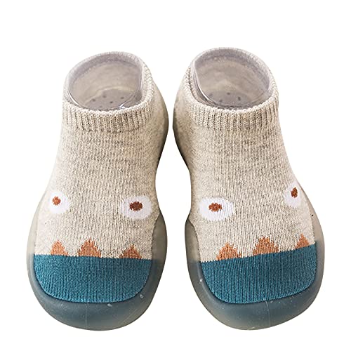 Calcetines de bebé con dibujos animados, para niños, niñas, zapatos para aprender a andar, zapatos de gateo, suelo suave, zapatos antideslizantes, zapatos de bebé, transpirables, azul, 23 Cover