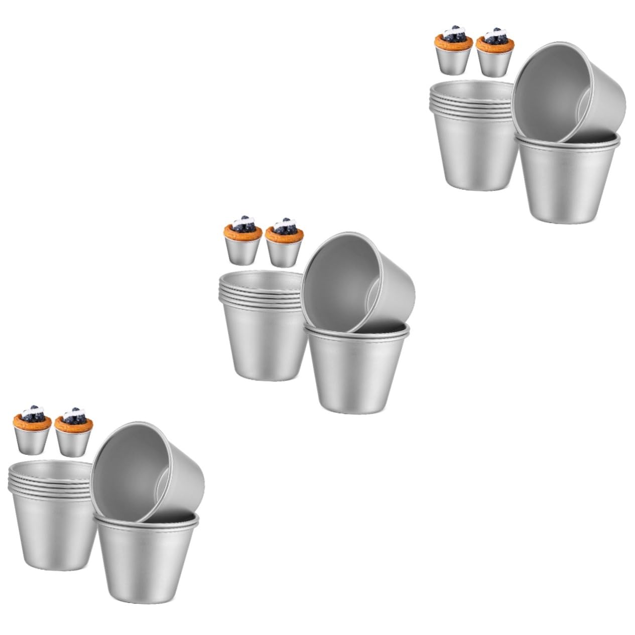 24pièces Moules à Réutilisables Pour Muffins Et Puddings Accessoires De Pâtisserie Pour Boulangerie Et
