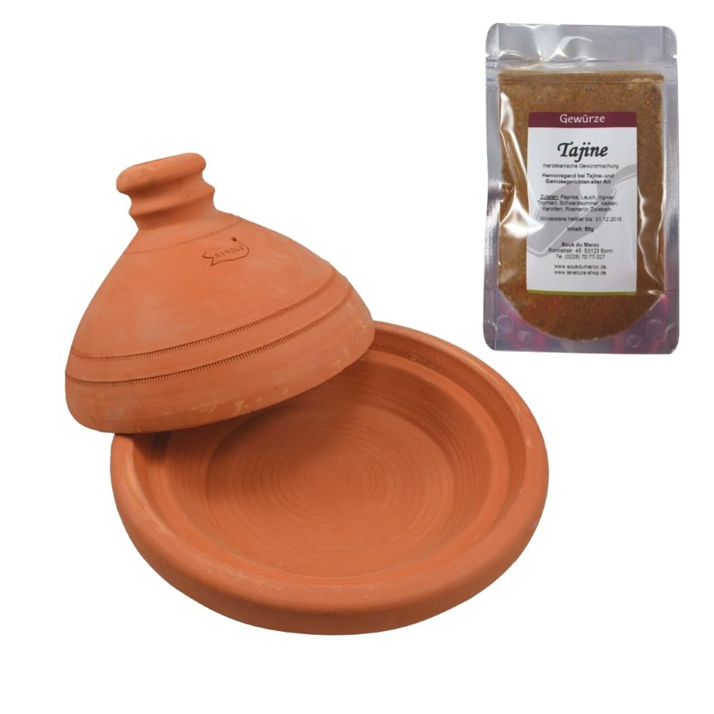Tajín marroquí Aladin 30 cm sin esmaltar, 4 – 5 personas