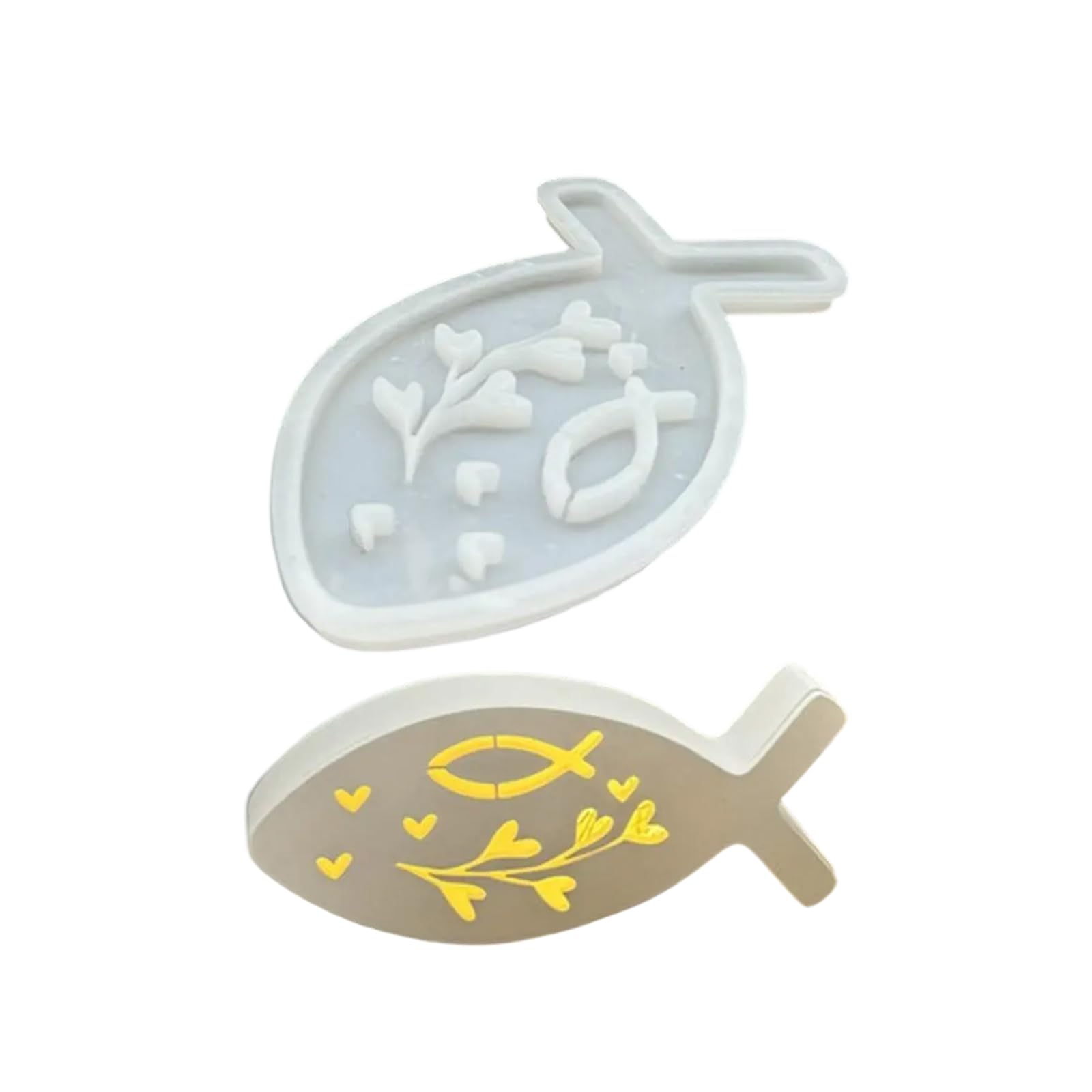 Tsophreniq Hollowed Fish Shape Silicone Molds for Making Candlestick Tealight Holder Sea Creature Silicone Stand Molds Mold