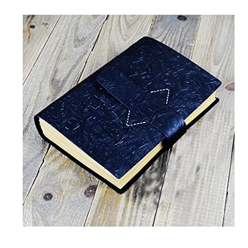 旅行メモ帳、 A5 レトロハンドメイドレザーブランクライティングジャーナル(学生、旅行者、オフィス、会議用)(B)