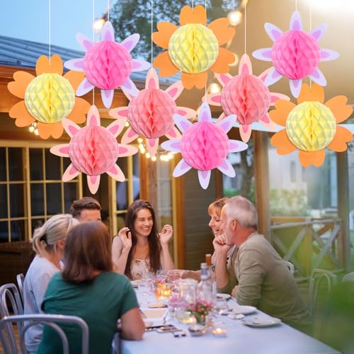 Papel para colgar retro hippie con diseño tridimensional de sol 6