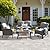 ovios 4 Pieces Patio Furniture Set, Outdoor Wicker Sofa with Coffee Table, Chairs, All Weather High Back Rattan Loveseat Couch with Comfy Cushions, Dark Grey