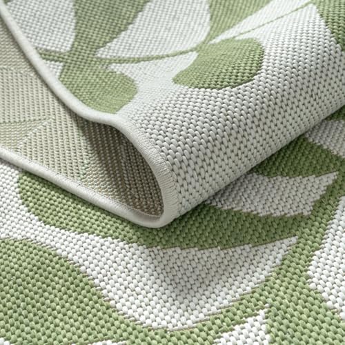 Tapis de cuisine robuste et imperméable lavable vert 160x220