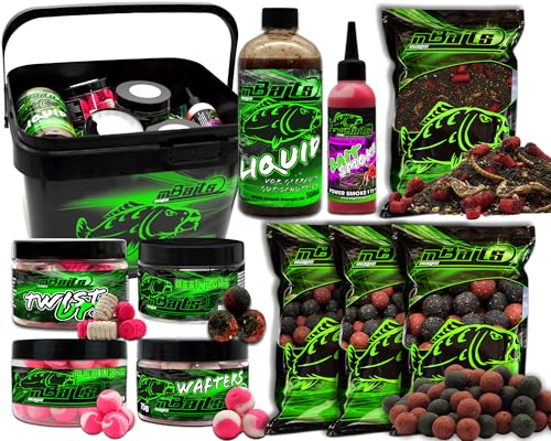 Angel-Berger Magic Baits Premium Session Set Boilies Pop Ups Dip Liquid Stick Mix Wafter Hook Baits Boilieset Karpfenboilies Karpfenköder Carp Baits Angelköder (Essential Krill)