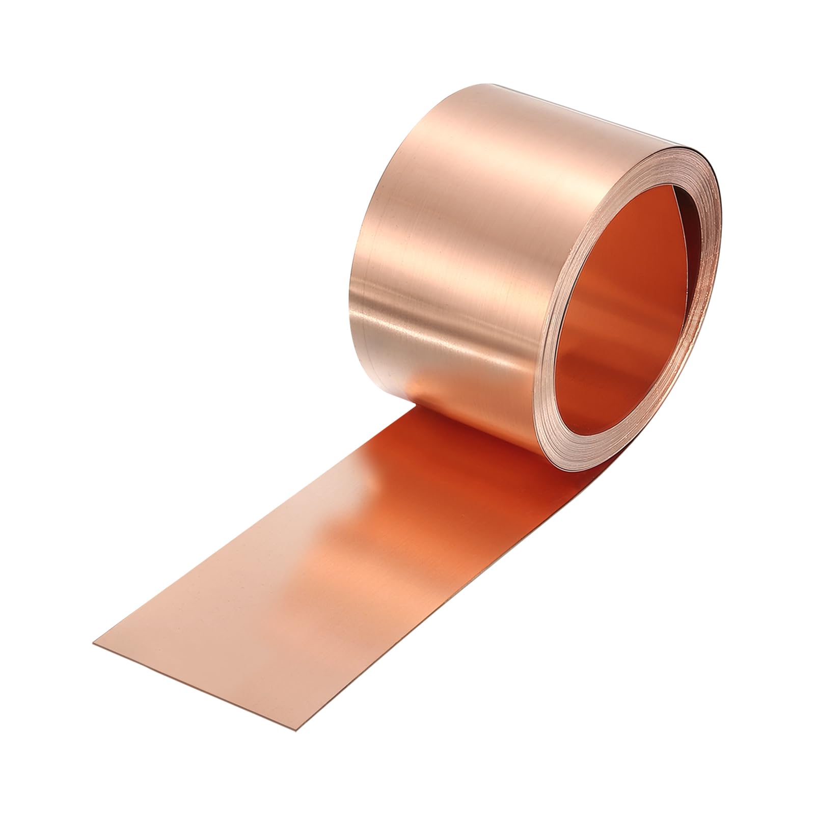sourcing map Kupferblech-Rolle, 2500 mm x 35 mm x 1 mm, 38 Gauge, 99,9 % reines Kupfer, blinkende Metallfolienplatte für Elektrizität, DIY-Projekte (mehrere Größen)
