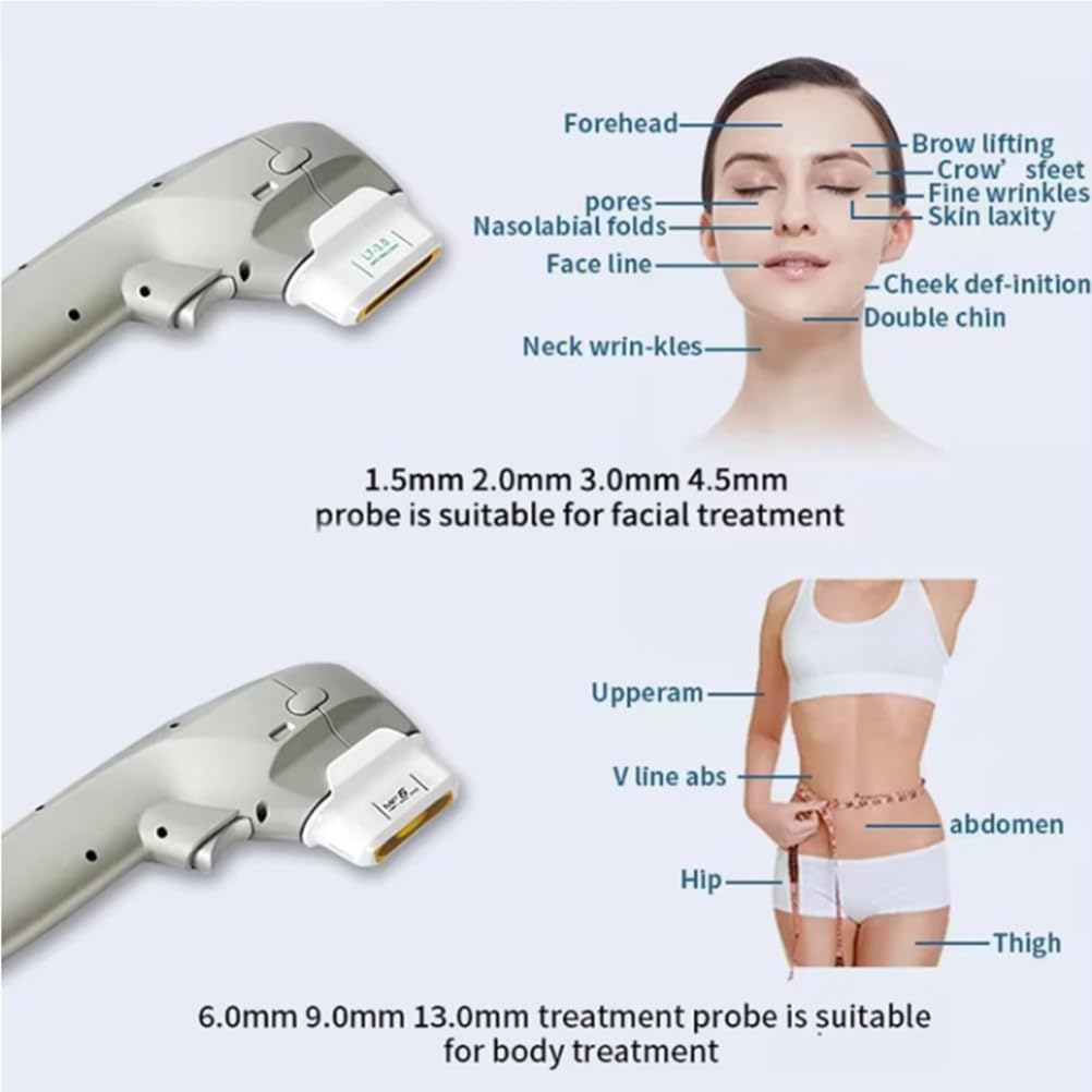 BCBKD Macchinario Estetico Multifunzione HIFU Schermo HD 15",Rimozione Rughe,Lifting Facciale,Macchina Dimagrante,Trattamenti Viso Corpo in 30 Minuti Risultati Visibili Subito