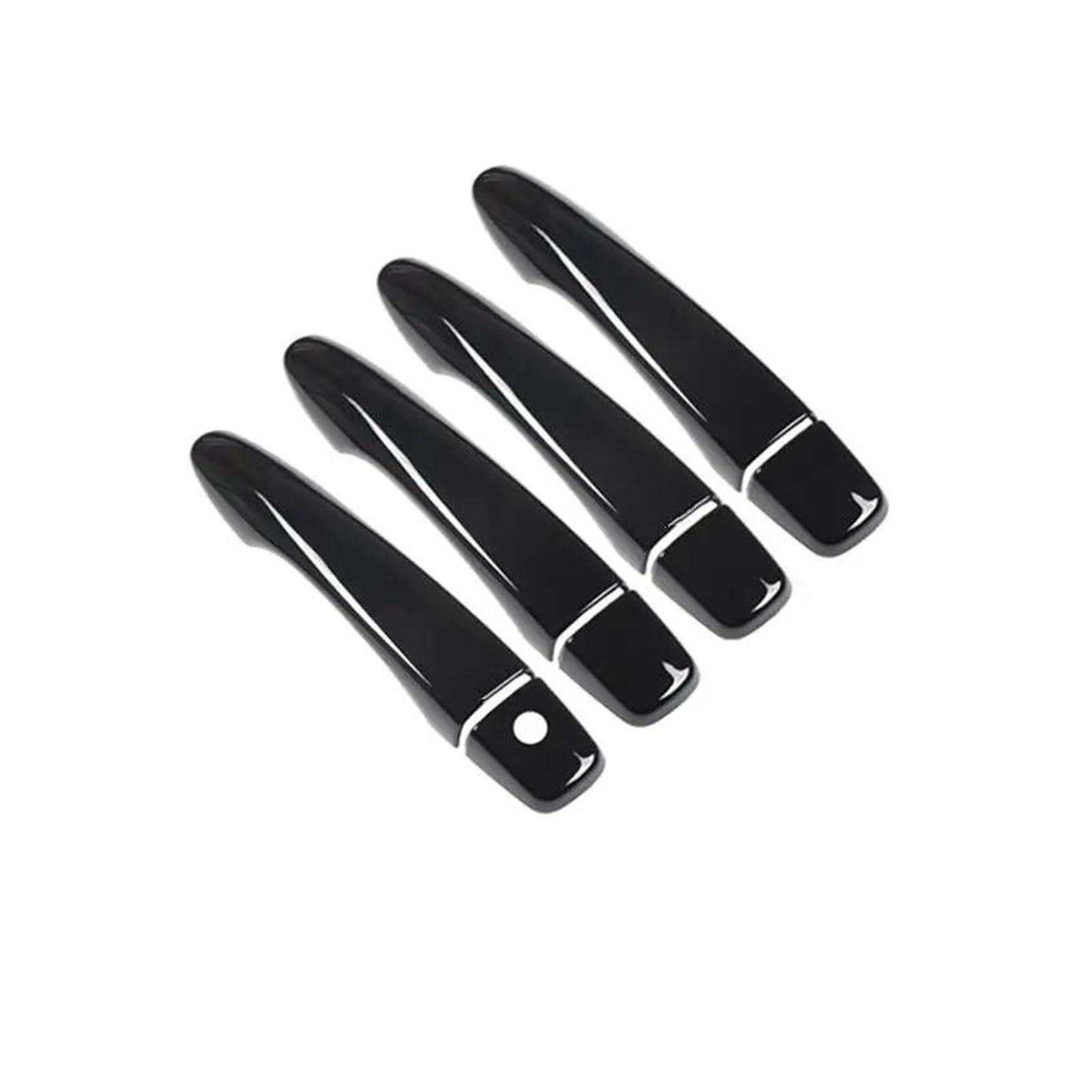 Kjhopy Black No Button Car Exterior Door Handle Cover Trim Accessoires For Nissan For Qashqai J11 2014-2021(Black No Button)