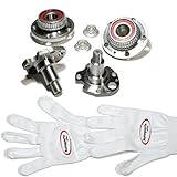 2 Radnaben (= 2 komplette Radnabensätze links und rechts) für die Hinterachse mit integrierten Radlagern mit integrierten ABS-Sensorringen mit je 43 Zähnen