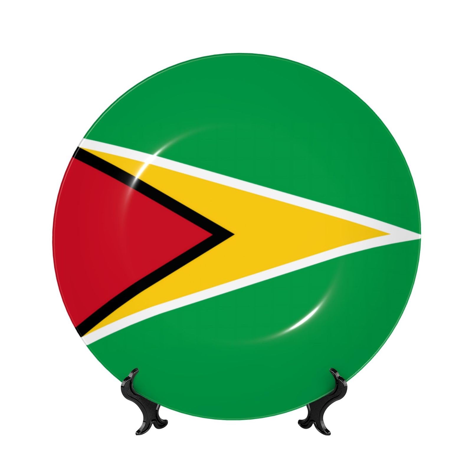 Drapeau de la Guyane en porcelaine anglaise amovible suspendre